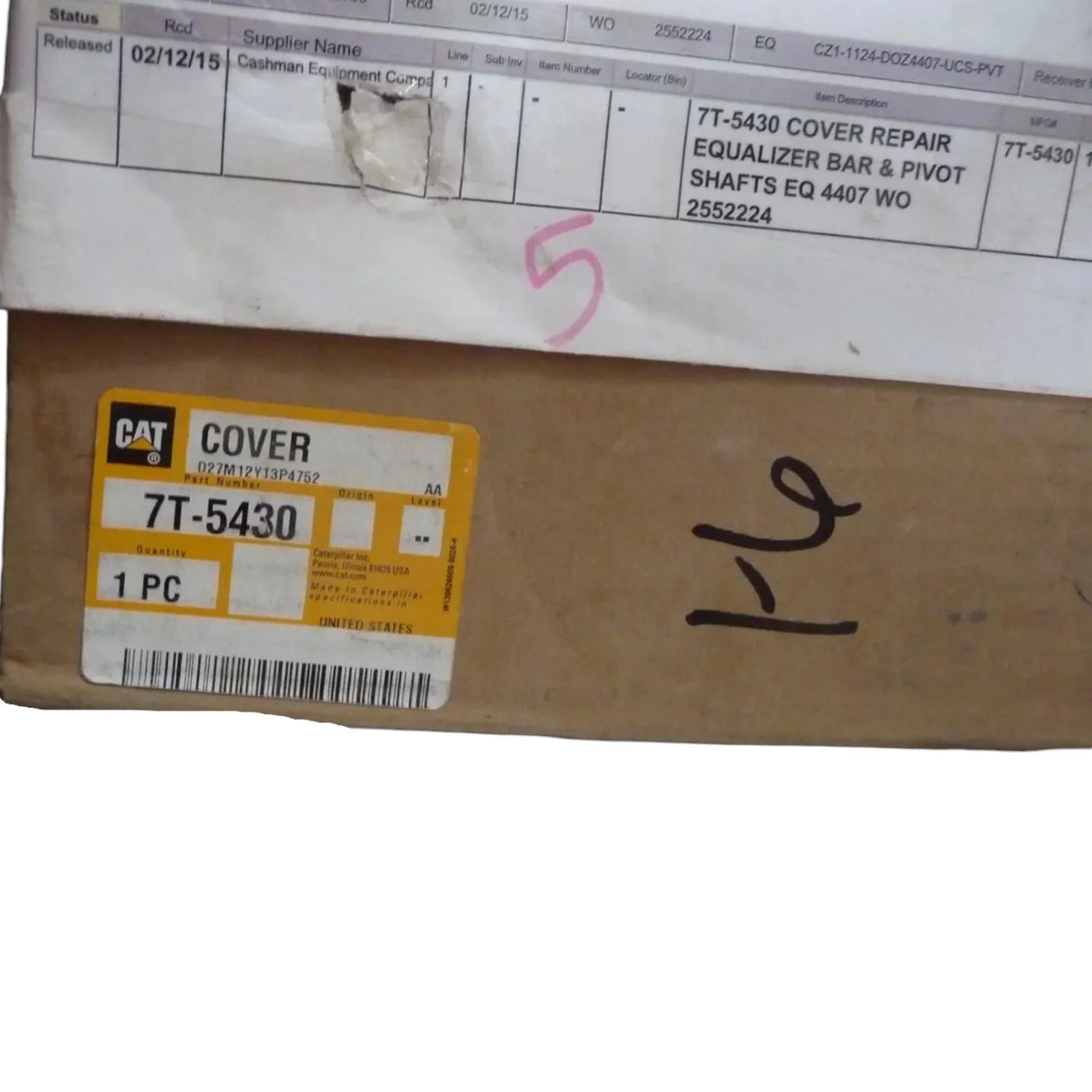 7T-5430 CAT Track Roller Frame Cover - Truck To Trailer