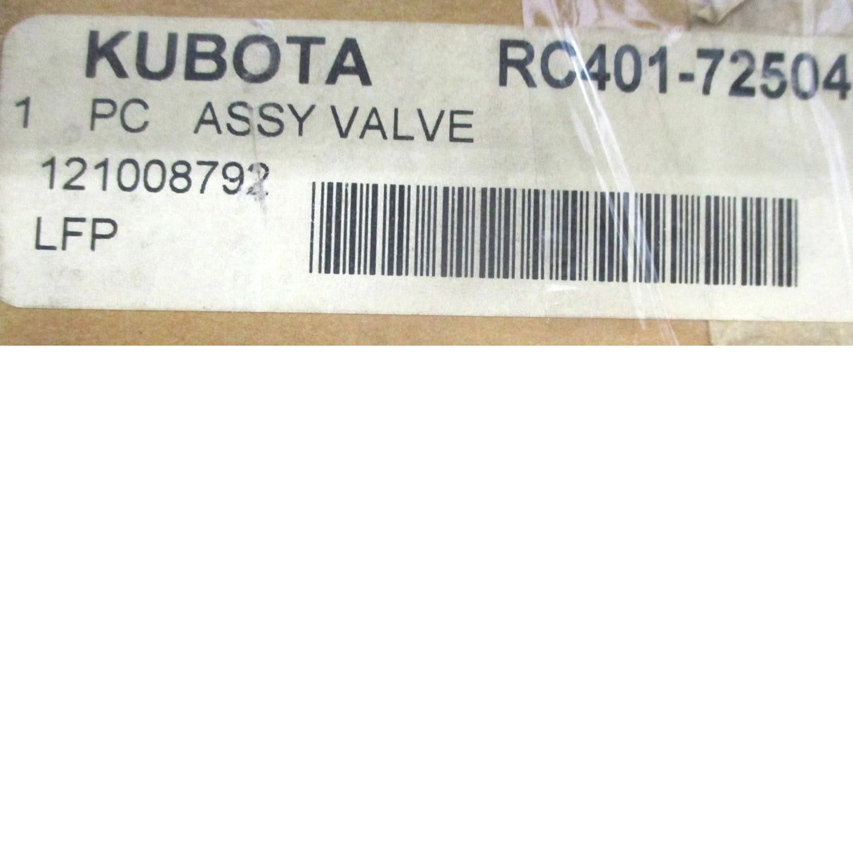 RC401-72504 Genuine Kubota Valve Assembly