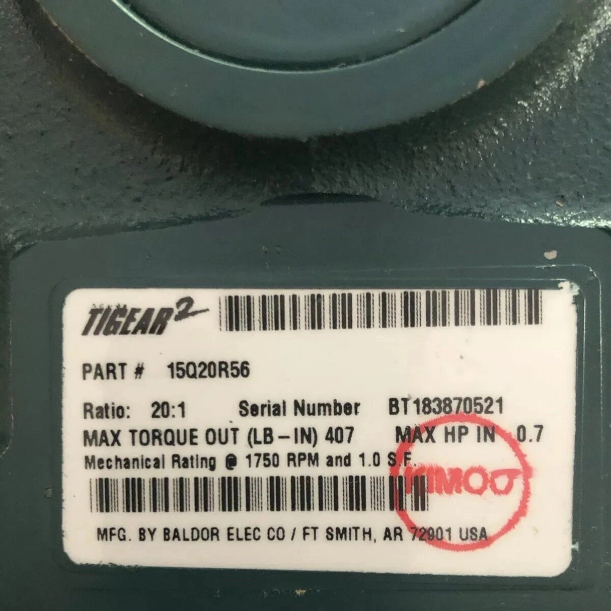 15Q20R56 Genuine Dodge Right Angle Worm Gear Speed Reducer