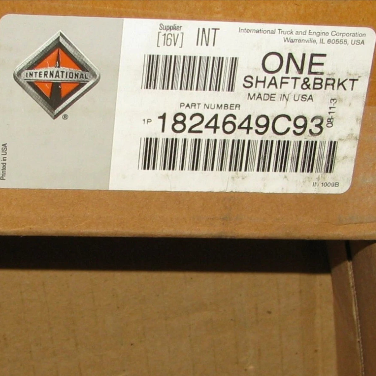 1824649C92 Genuine International Shaft & Bracket Assy