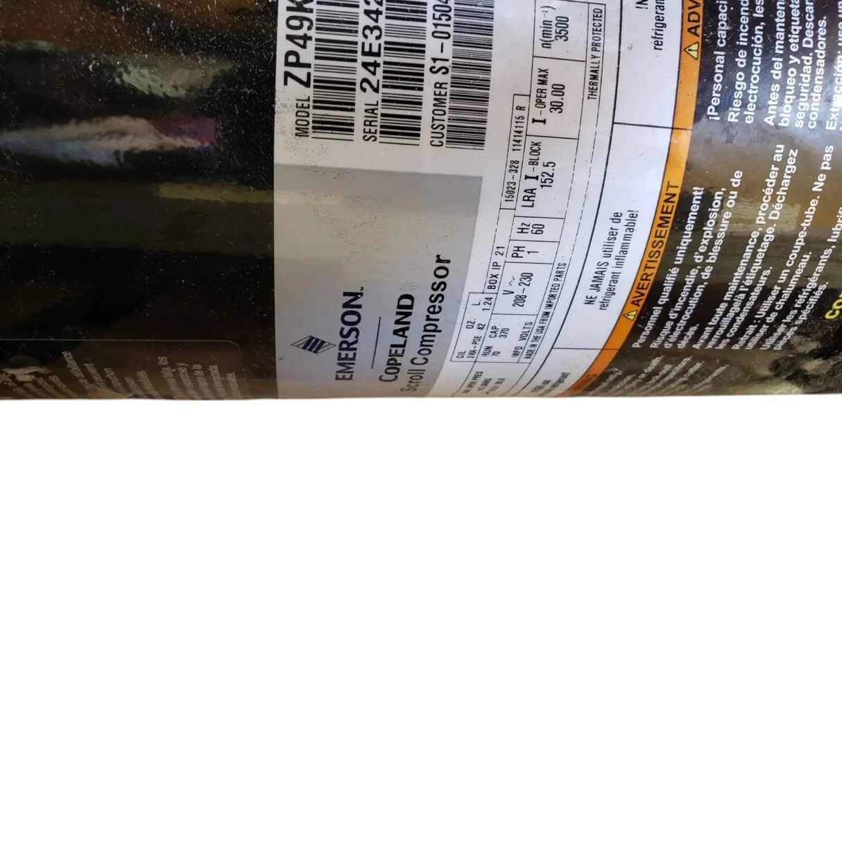 ZP49K6E-TFD-800 Copeland Scroll Compressor - Truck To Trailer