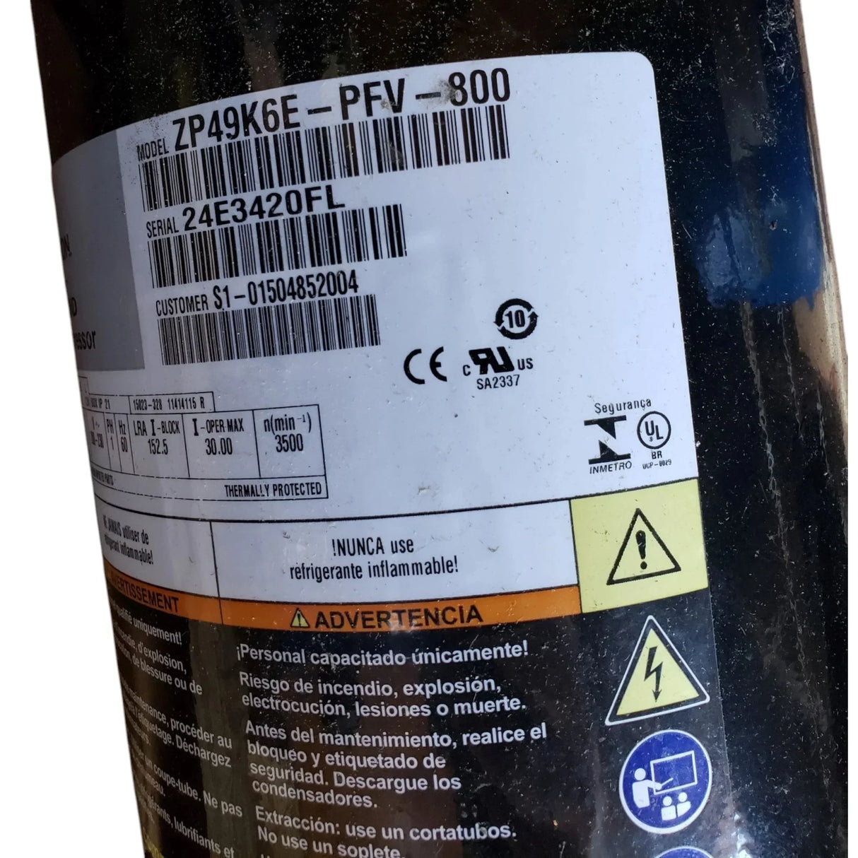 ZP49K6E-TFD-800 Copeland Scroll Compressor - Truck To Trailer