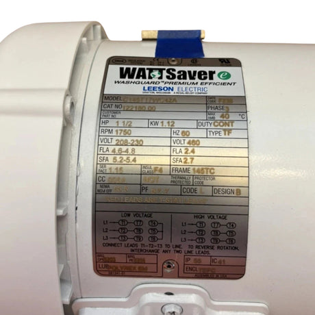 122180.00 Genuine Leeson Washdoen Motor 208-230/460V