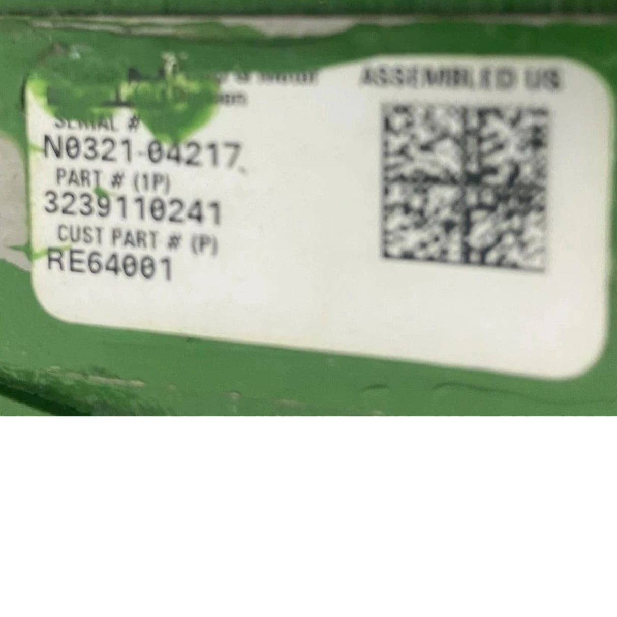 RE64001 Genuine John Deere Hydraulic Charge Gear Pump