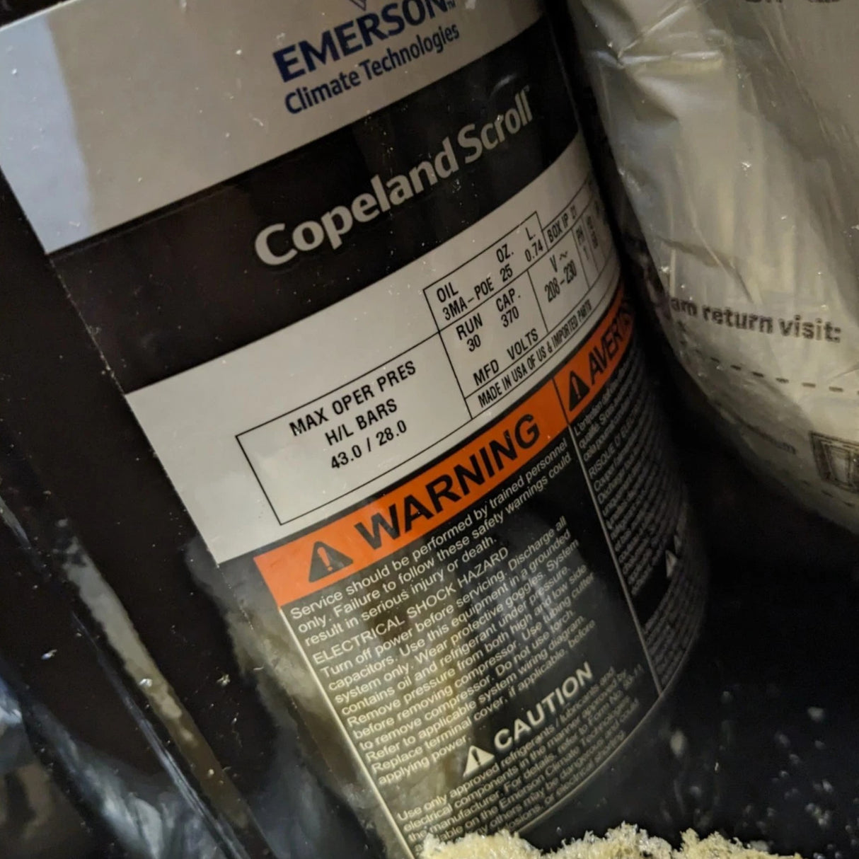 ZP16K5EPFV130 Genuine Copeland Scroll Compressor