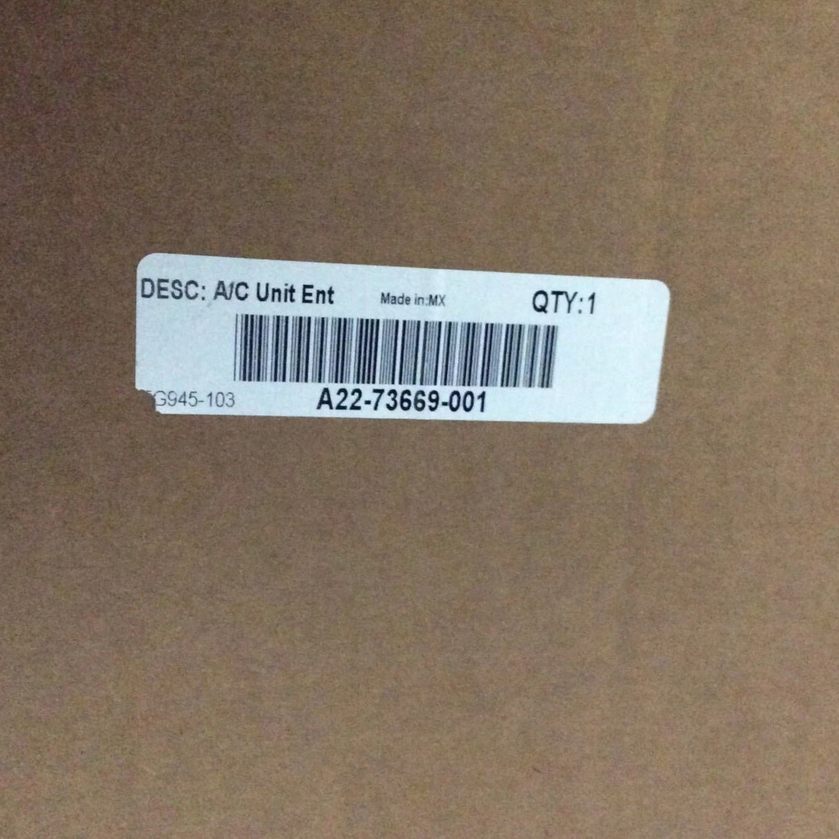 A22-73669-000 Freightliner HVAC Auxiliary Unit