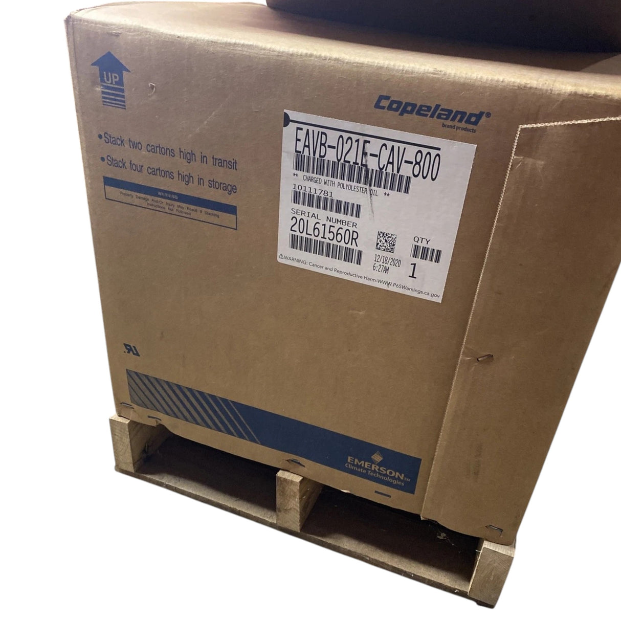 EAVB021ECAV800 Genuine Copeland Semi-Hermetic Compressor