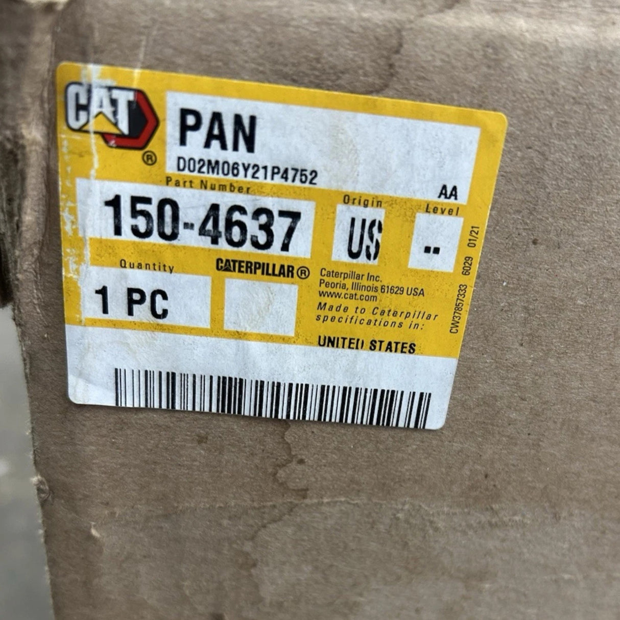 150-4637 Genuine Caterpillar Oil Pan