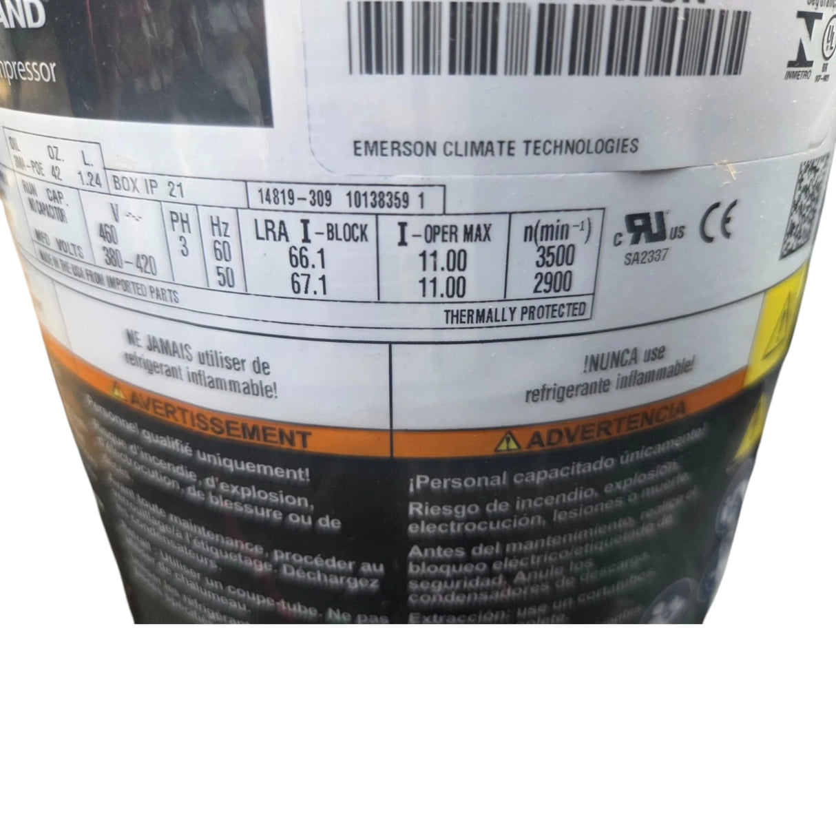 ZP61K5ETFD830 Copeland Scroll Compressor