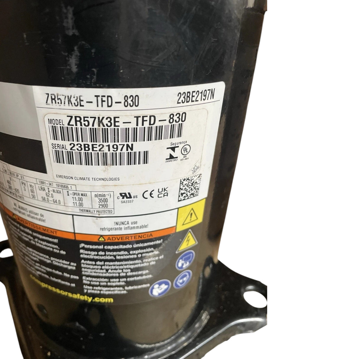 ZR57K3E-TFD-830 Genuine Copeland Scroll Compresor