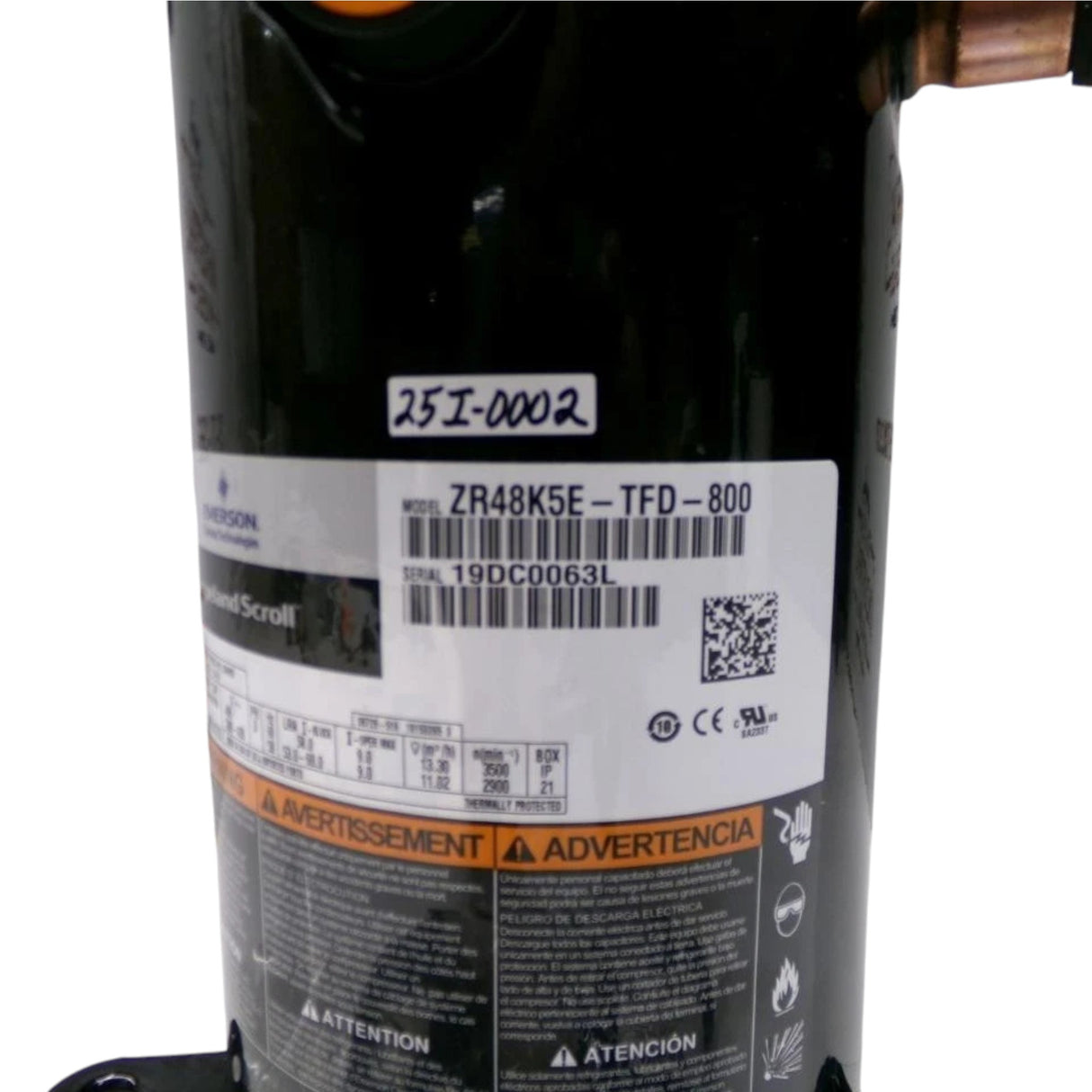 ZR48K5ETFD800 Genuine Copeland Scroll Compressor