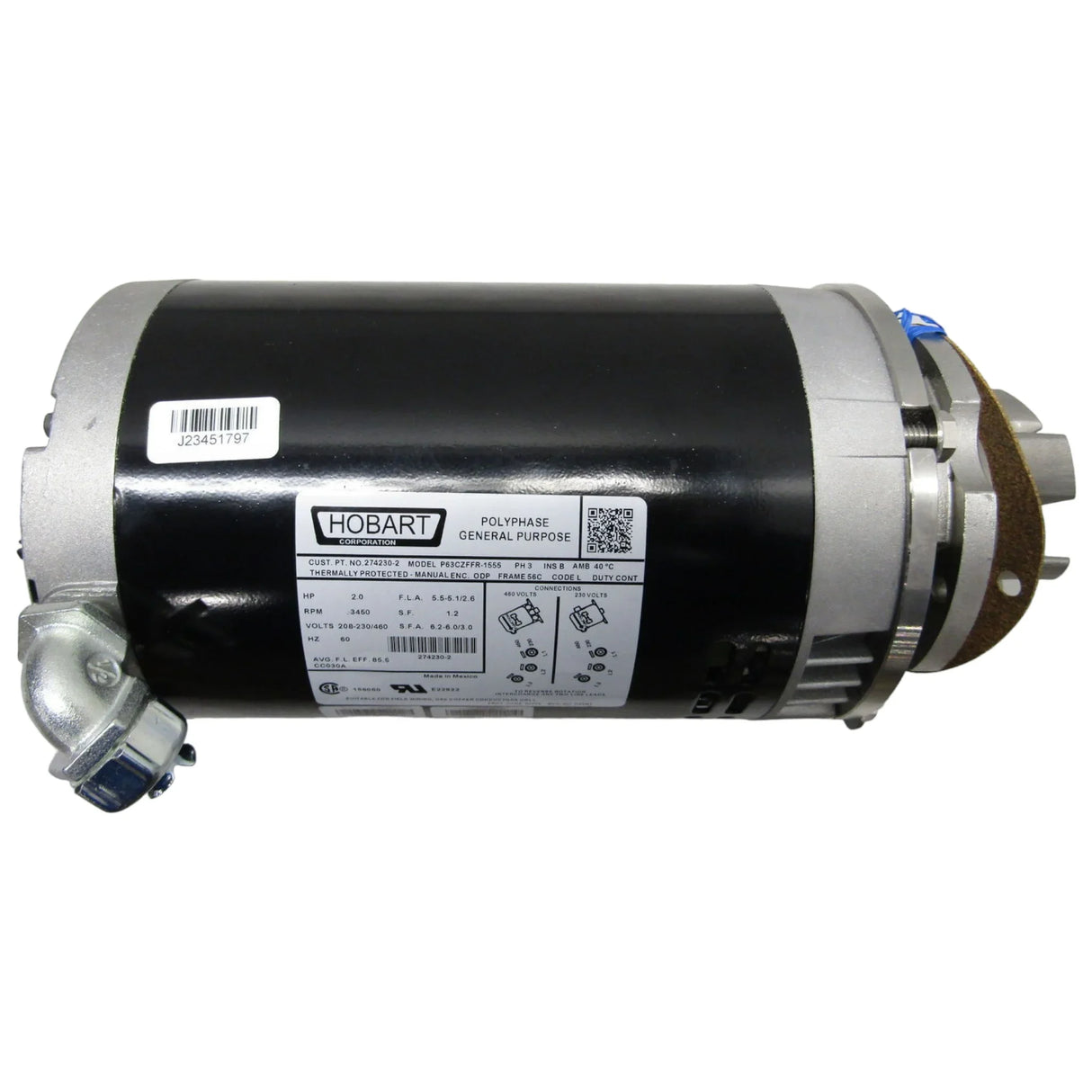 274230-2 Hobart Dishwasher Pump Motor 240V - Truck To Trailer