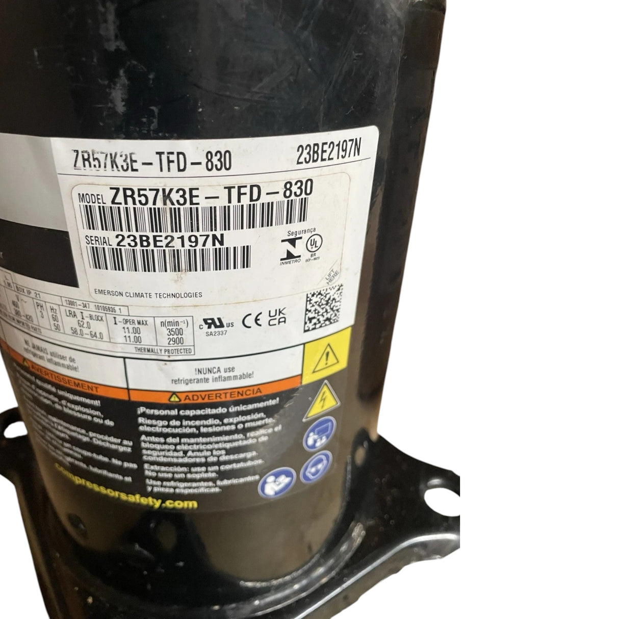 ZR57K3E-TFD-830 Genuine Copeland Scroll Compresor