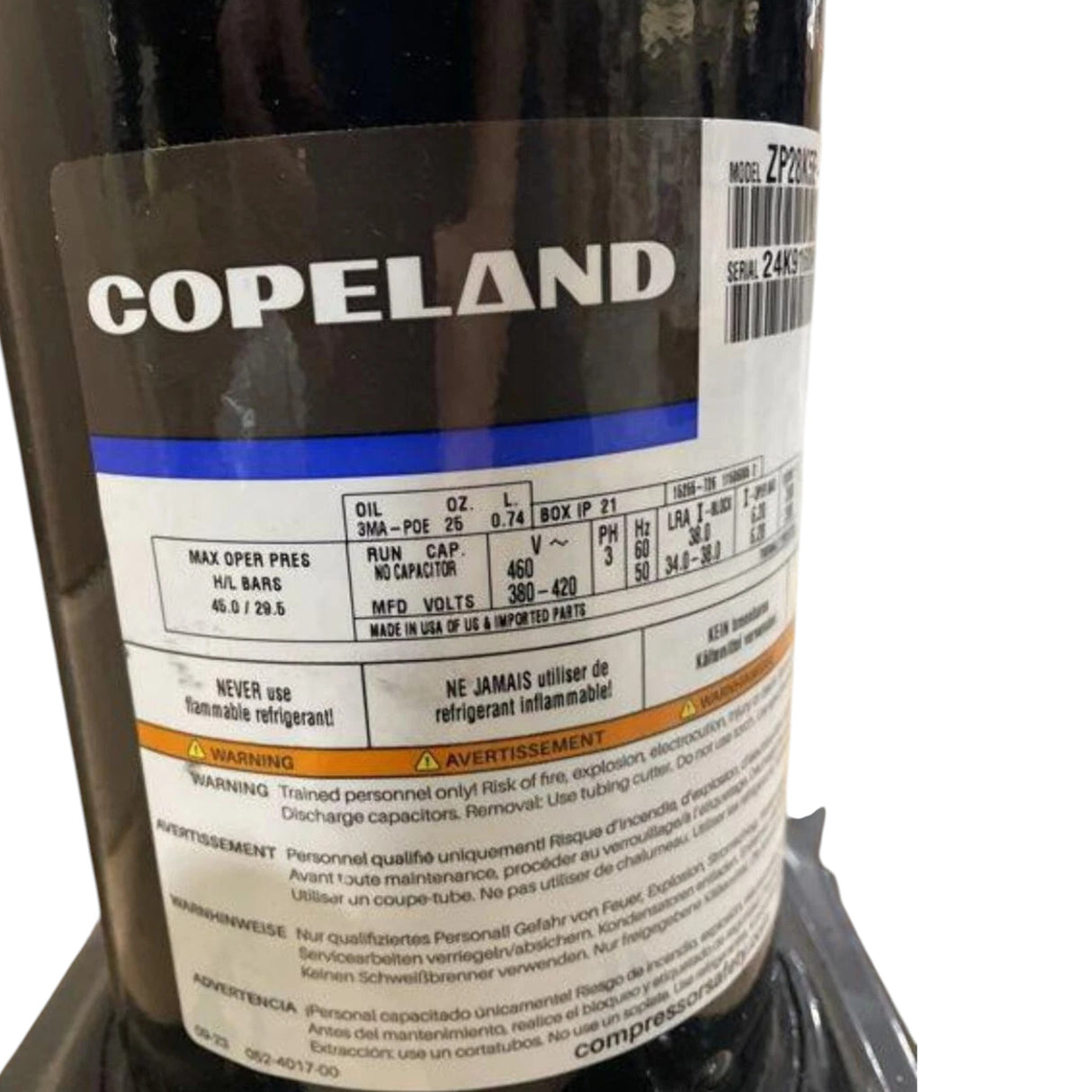 ZP28K5E-TFD-130 Copeland Scroll Compressor