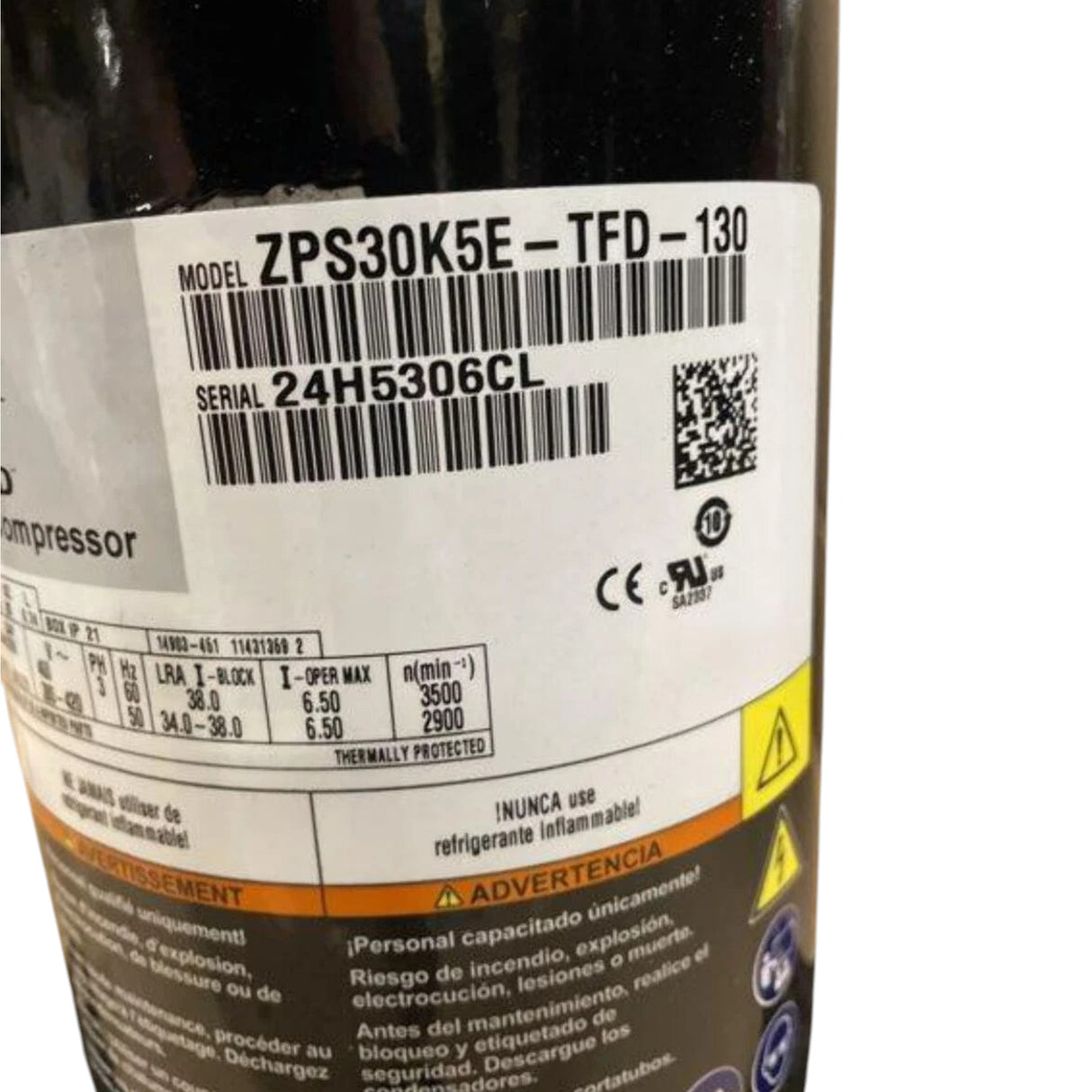 ZPS30K5ETFD130 Copeland Scroll Compressor