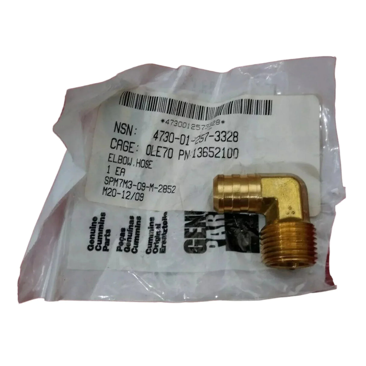 Cummins 136521 Elbow Hose Coupling - Truck To Trailer