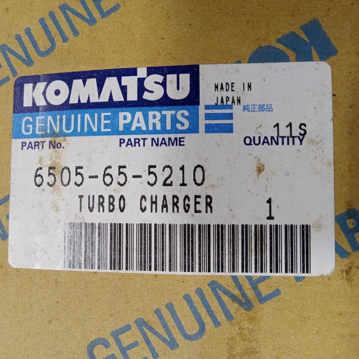 6505-65-5210 Genuine Komatsu Turbocharger - Truck To Trailer