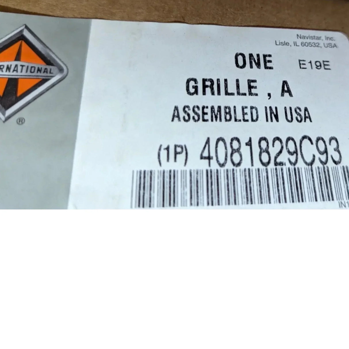 4081829C91 Genuine International Chrome Grille Assembly - Truck To Trailer