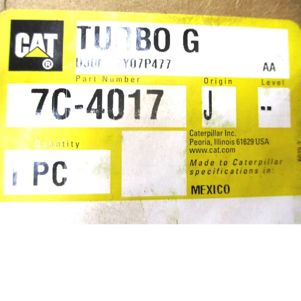 7C-4017 Genuine CAT Turbocharger - Truck To Trailer