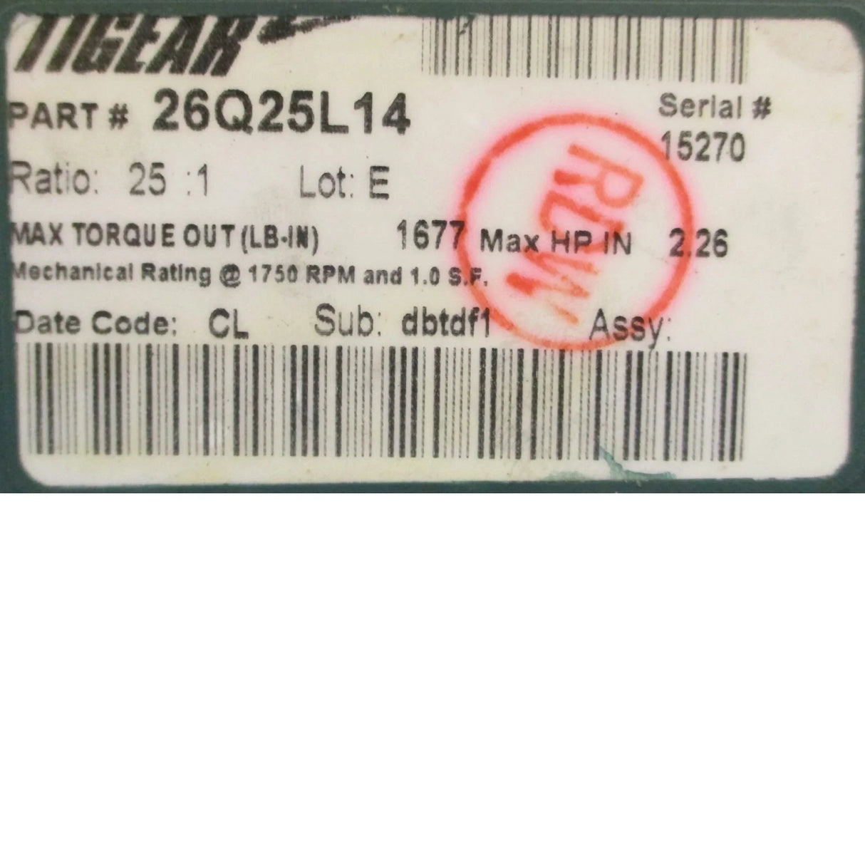 26Q25L14 Dodge Reducer - Truck To Trailer