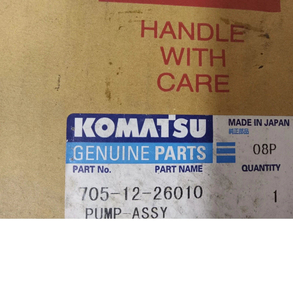 705-12-26010 Genuine Komatsu Hydraulic Pump - Truck To Trailer