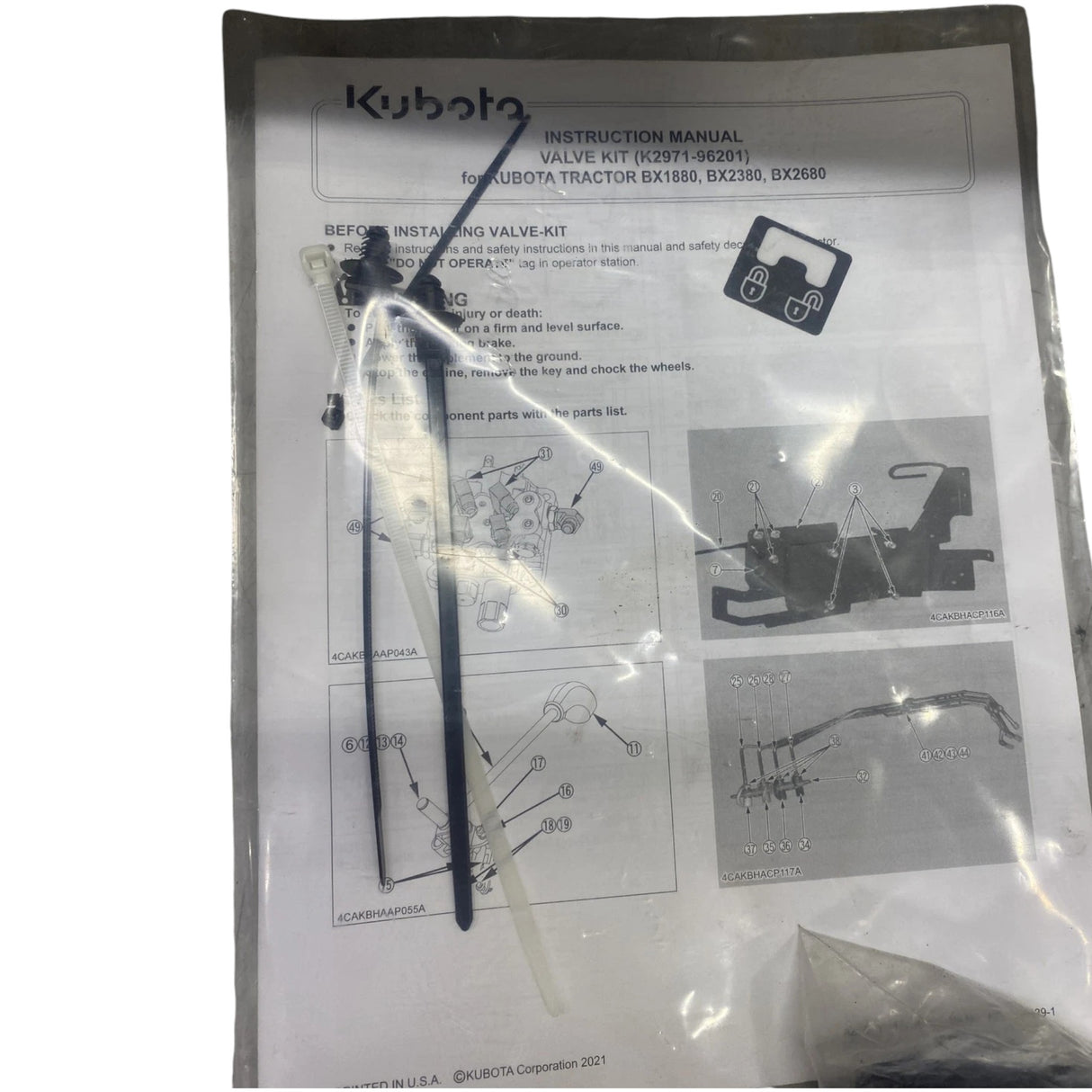BX2417A Kubota Loader Valve Kit
