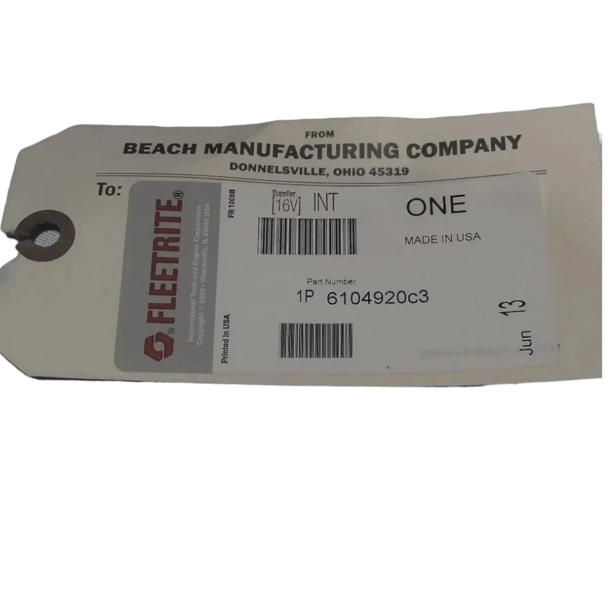 6104920C3 International Vertical Muffler Support - Truck To Trailer