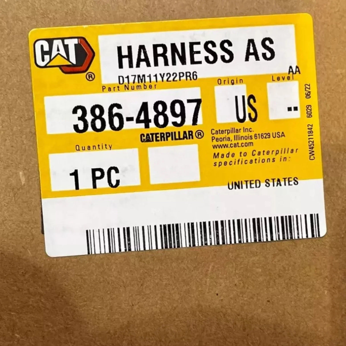 386-4897 Caterpillar Harness As - Truck To Trailer