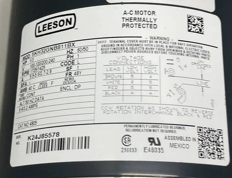 5KH32GNB811BX Genuine Leeson Carbonator Pump Motor 100-120/200-240V