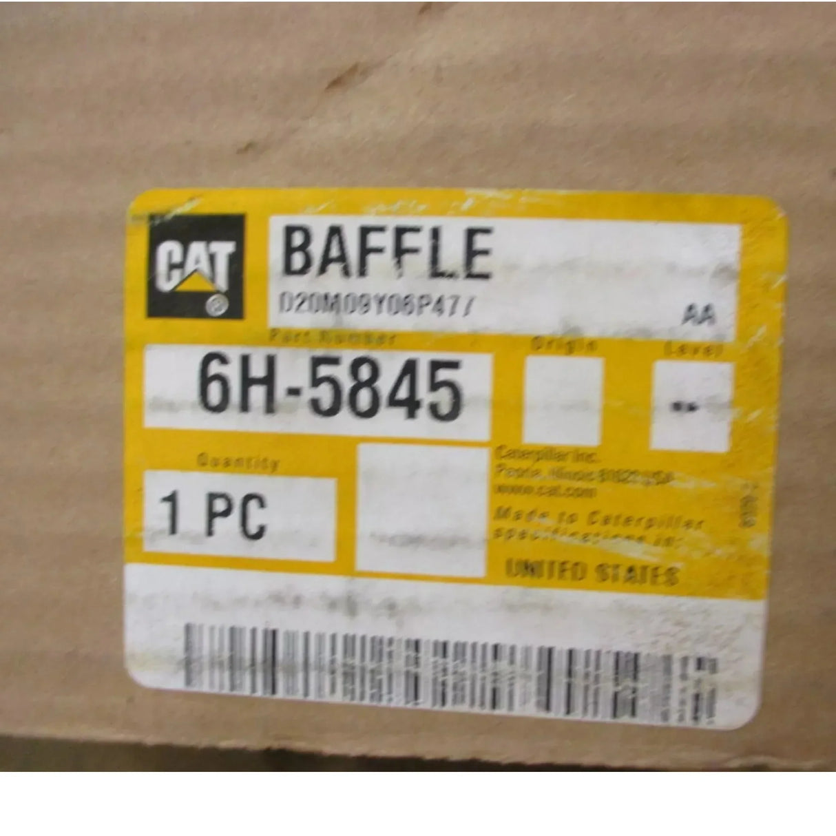 6H-5845 Caterpillar Baffle - Truck To Trailer