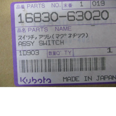 16830-63020 Kubota Switch Assembly - Truck To Trailer