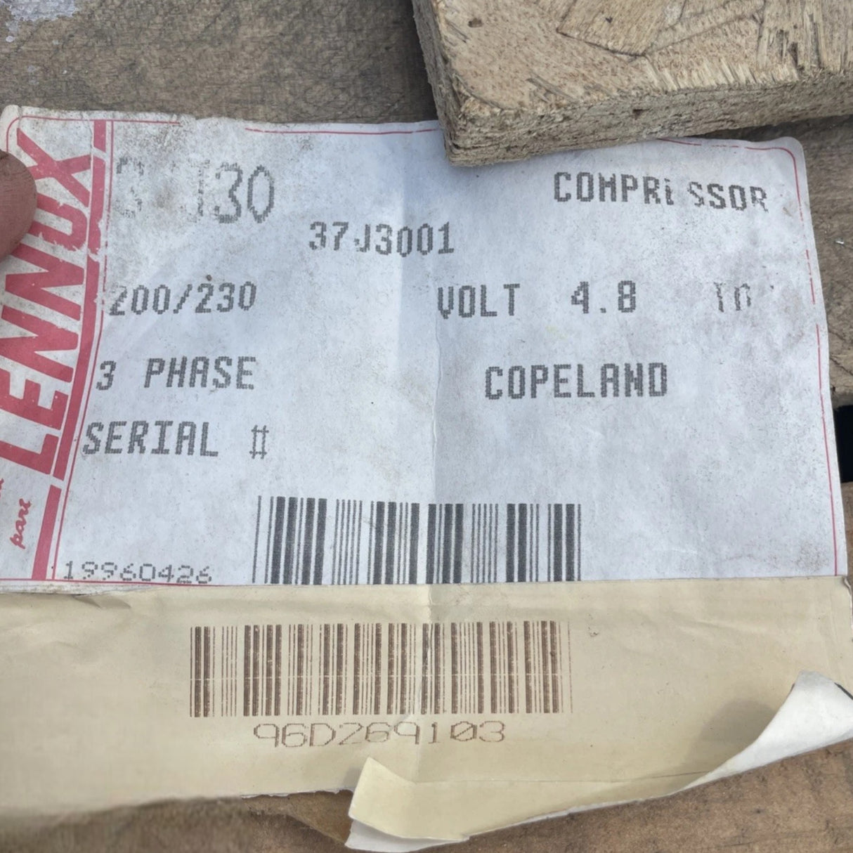 ZR57K3TF57M1 Genuine Copeland Scroll Compresor