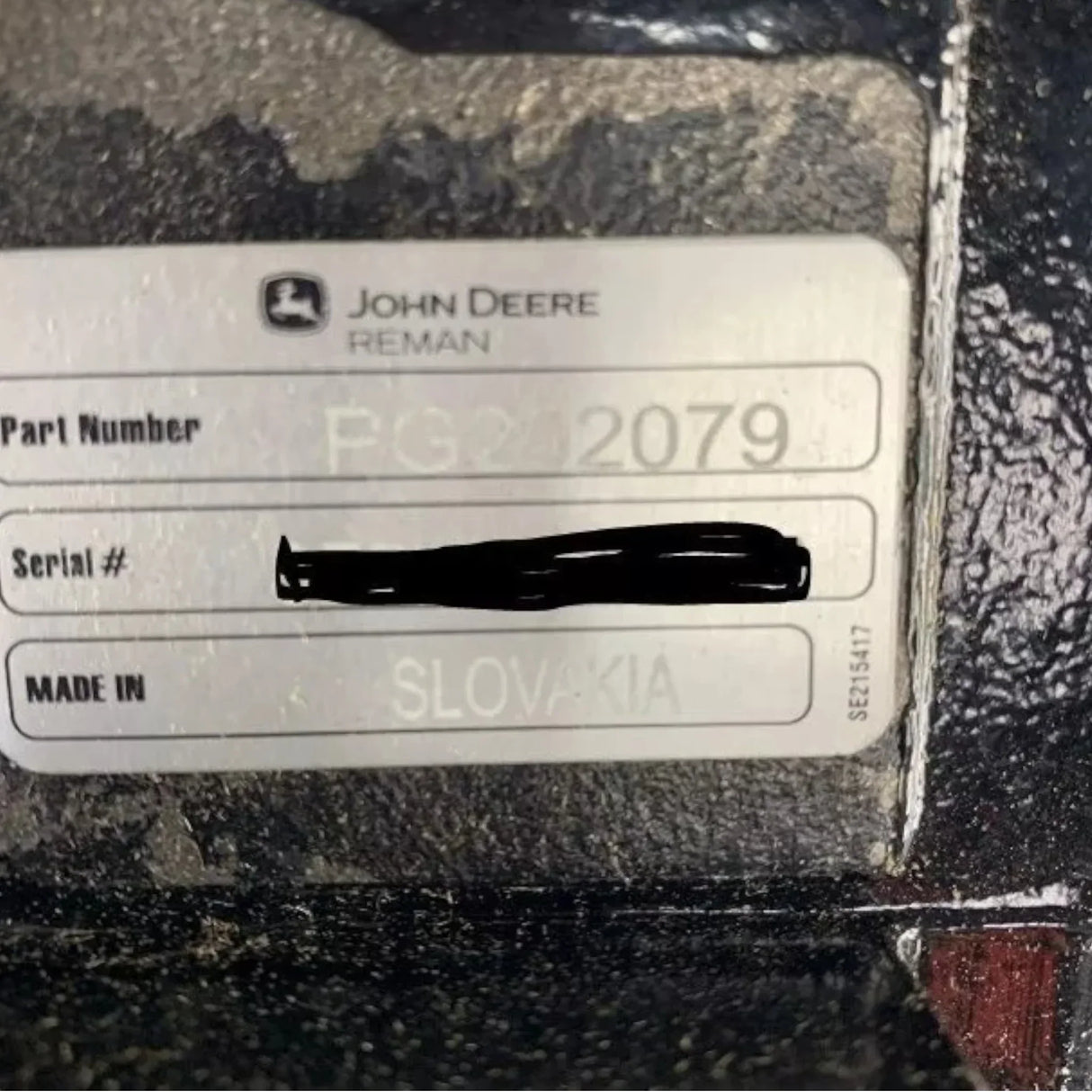 RE195820 Genuine John Deere Hydraulic Pump - Truck To Trailer