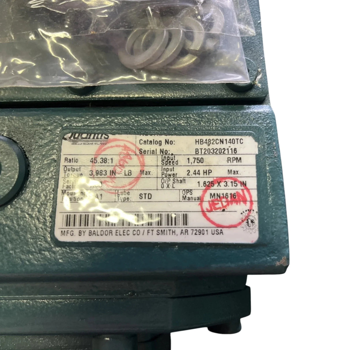 HB482CN140TC Dodge Helical Speed Reducer - Truck To Trailer