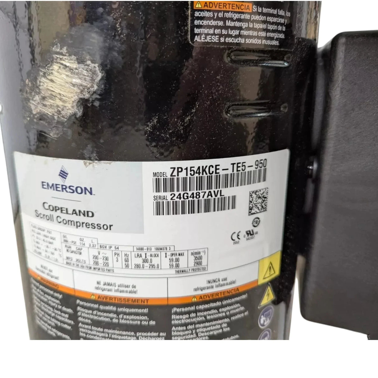 ZP154KCE-TE5-950 Copeland Scroll Compressor - Truck To Trailer