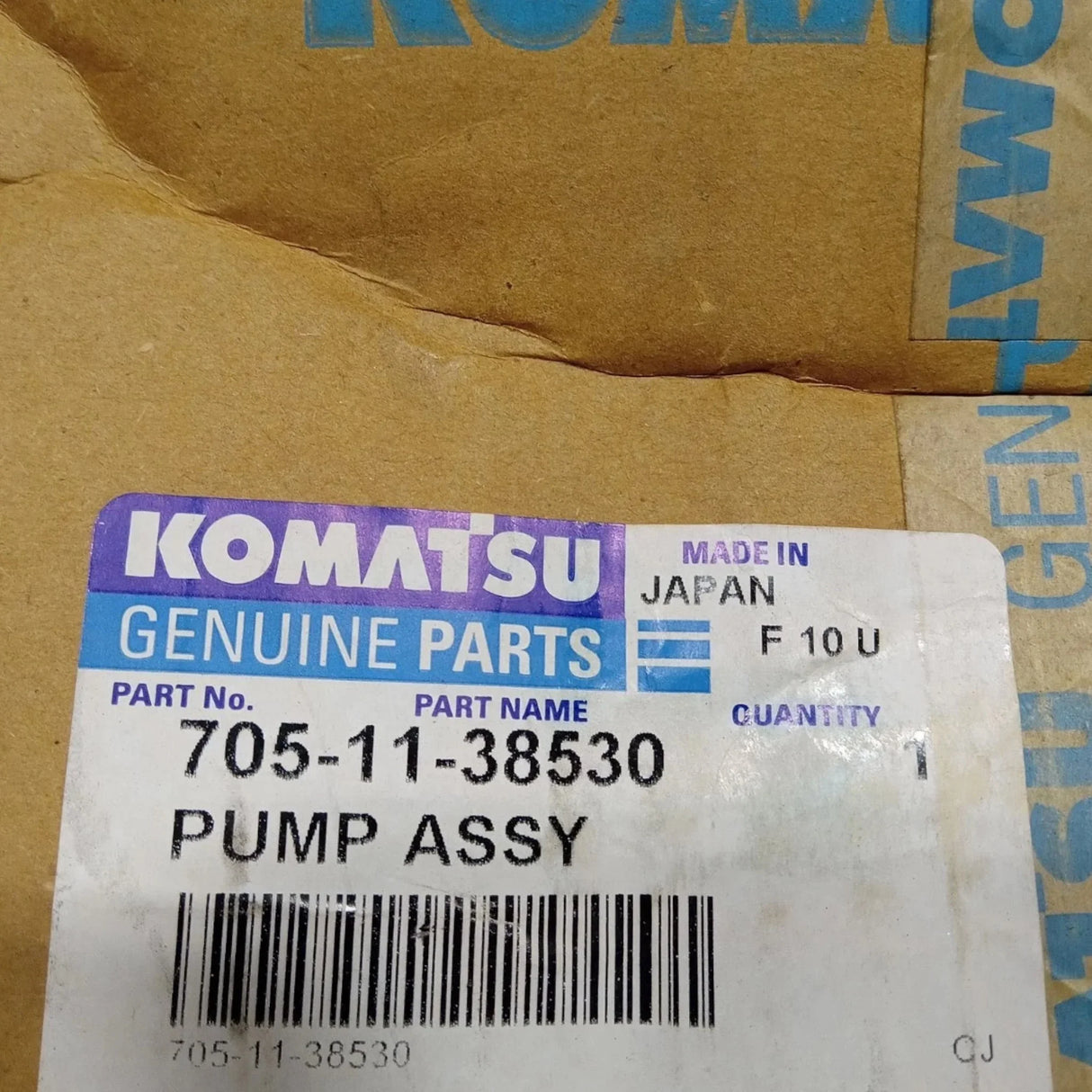 705-11-38530 Genuine Komatsu Pump Assy - Truck To Trailer
