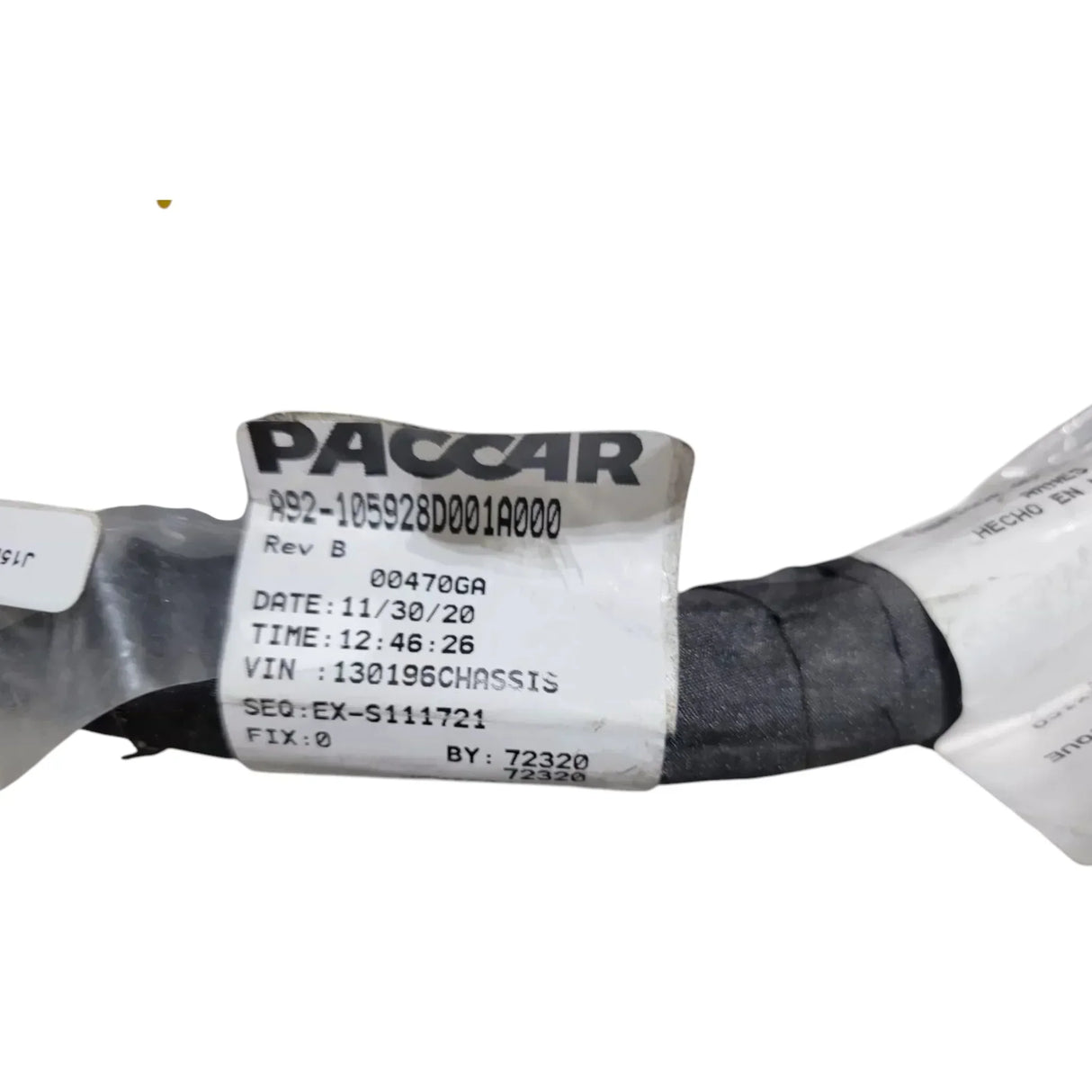 A92105928D001A000 Paccar Chassis Wiring Harness - Truck To Trailer