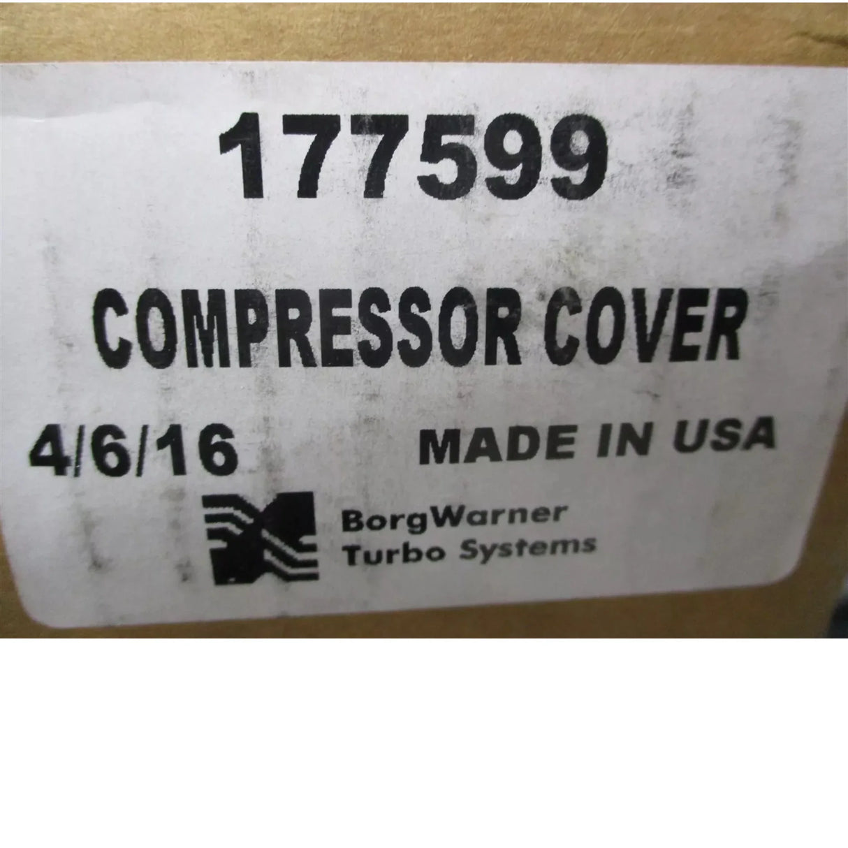 177599 BorgWarner Compressor Housing S430V - Truck To Trailer
