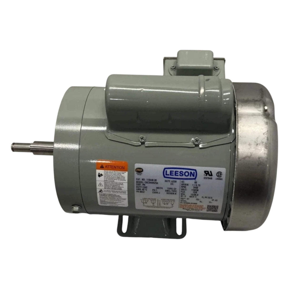 119448.00 Genuine Leeson Farm Duty Electric Motor 110/220V