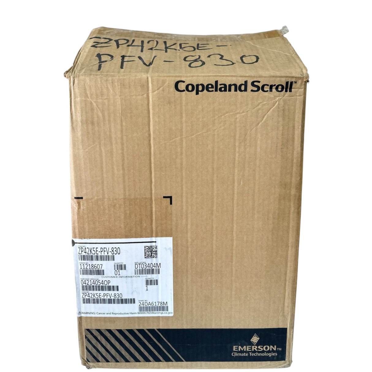 ZP42K5E-PFV-830 Genuine Copeland Scroll Compressor
