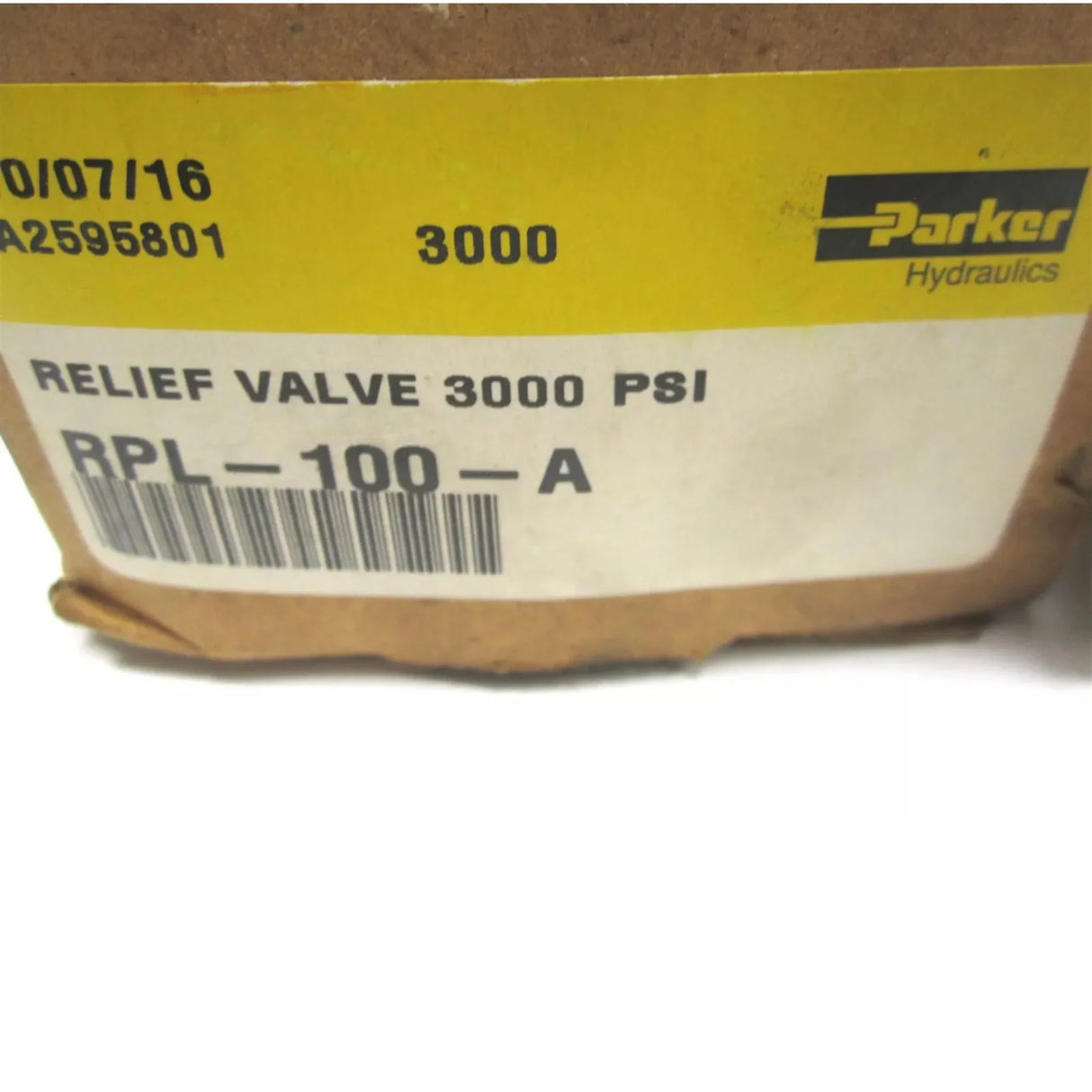 RPL-100-A Parker Pilot Operated Relief Valve 3000 Psi - Truck To Trailer