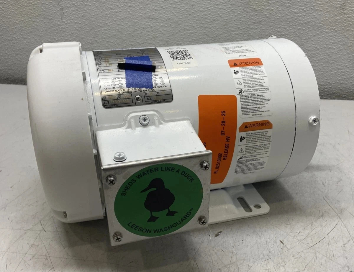 119476.00 Genuine Leeson Washdown Motor 230/460V
