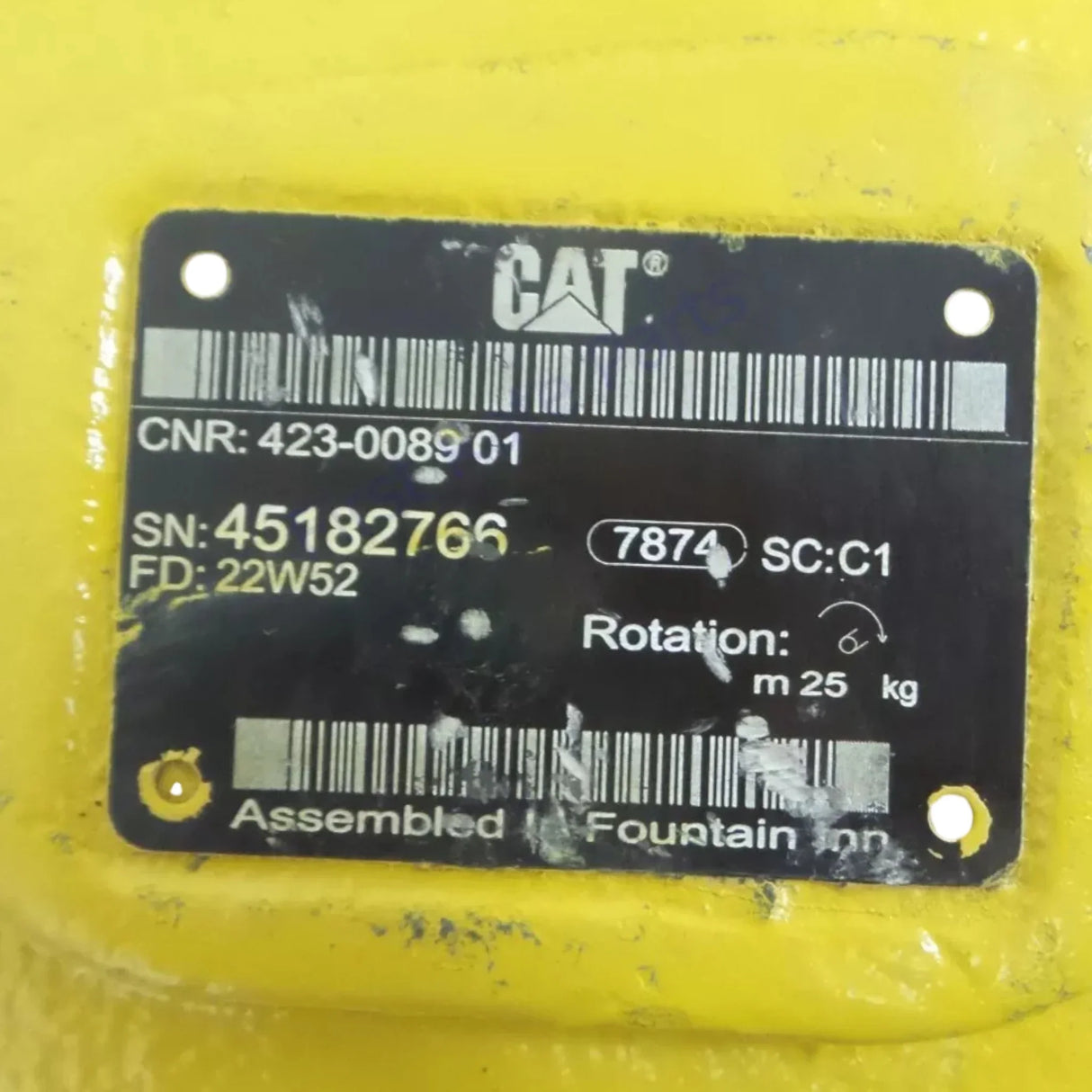 423-0089 Genuine Cat Hydraulic Axial Piston Pump - Truck To Trailer