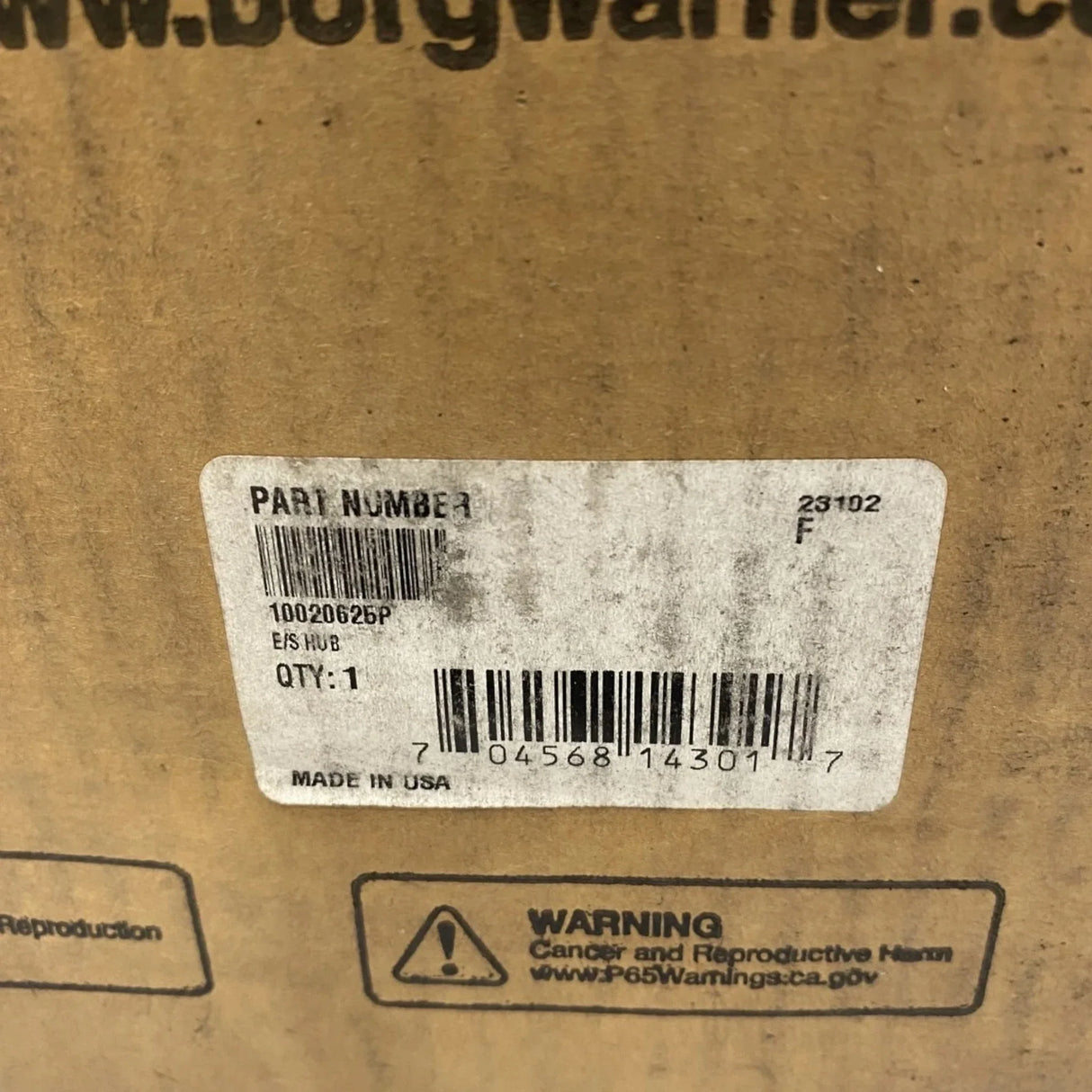 010020625 Genuine BorgWarner Fan Drive Pulley Hub - Truck To Trailer