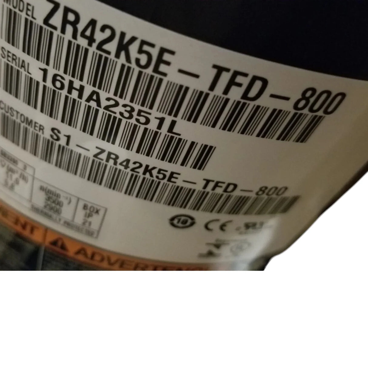 ZR42K5E-TFD-800 Genuine Copeland Scroll Compressor - Truck To Trailer