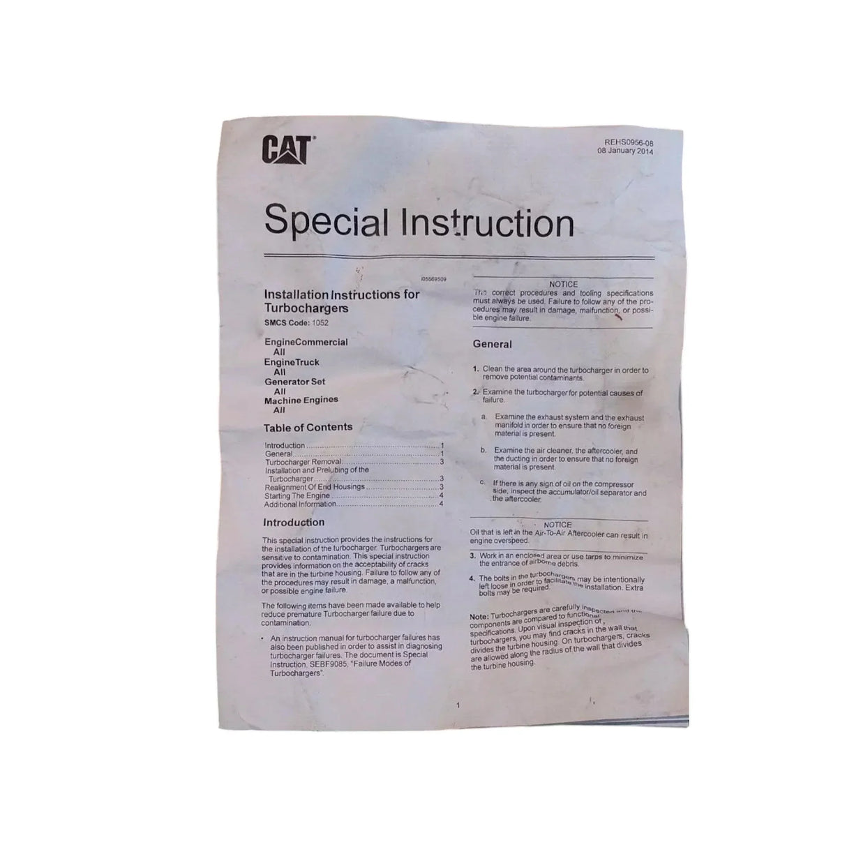 10R-8733 Caterpillar Turbocharger - Truck To Trailer