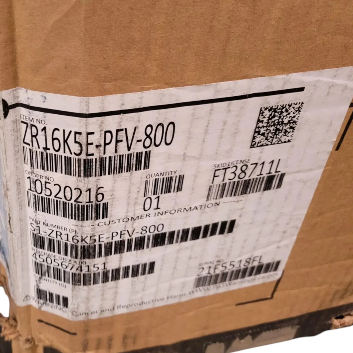 ZR16K5E-PFV-800 Genuine Copeland Scroll Compressor - Truck To Trailer