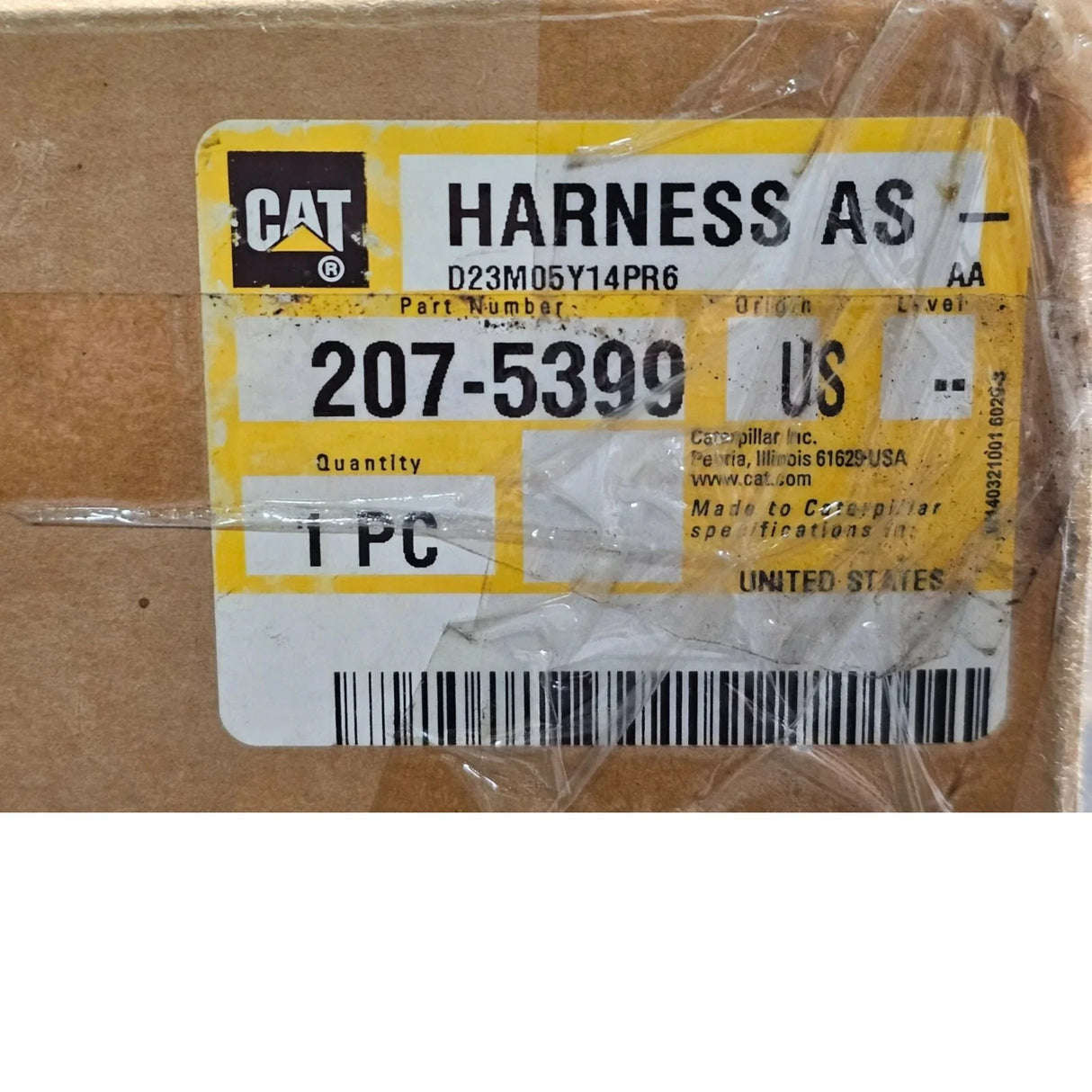 207-5399 Genuine CAT Control Panel Wiring Harness - Truck To Trailer