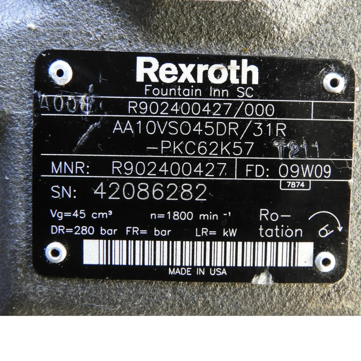 R902400427 Rexroth Variable Axial Piston Pump - Truck To Trailer