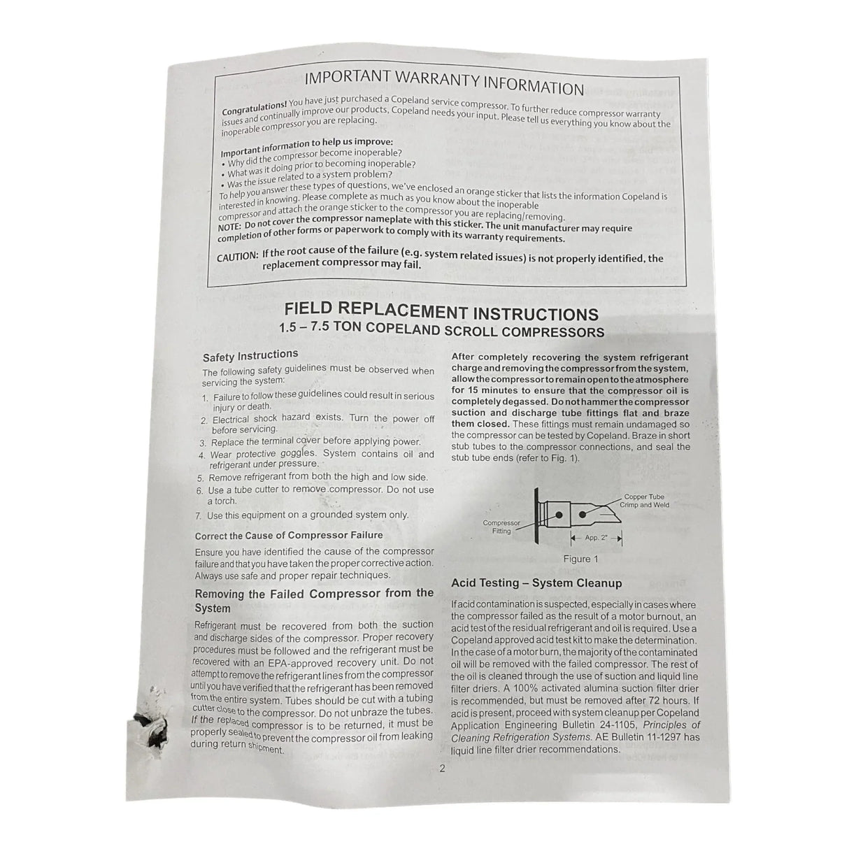 ZF07KAEPFV818 Genuine Copeland Scroll Compressor